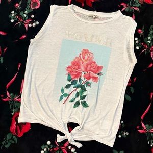 EXPRESS One Eleven Wonder Tie Front Graphic Tee Size XS!!